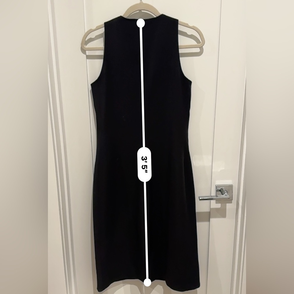 New Ralph Lauren Black Ponte Sheath Dress Classic Lined Workwear size 6 big bin - Picture 10 of 12